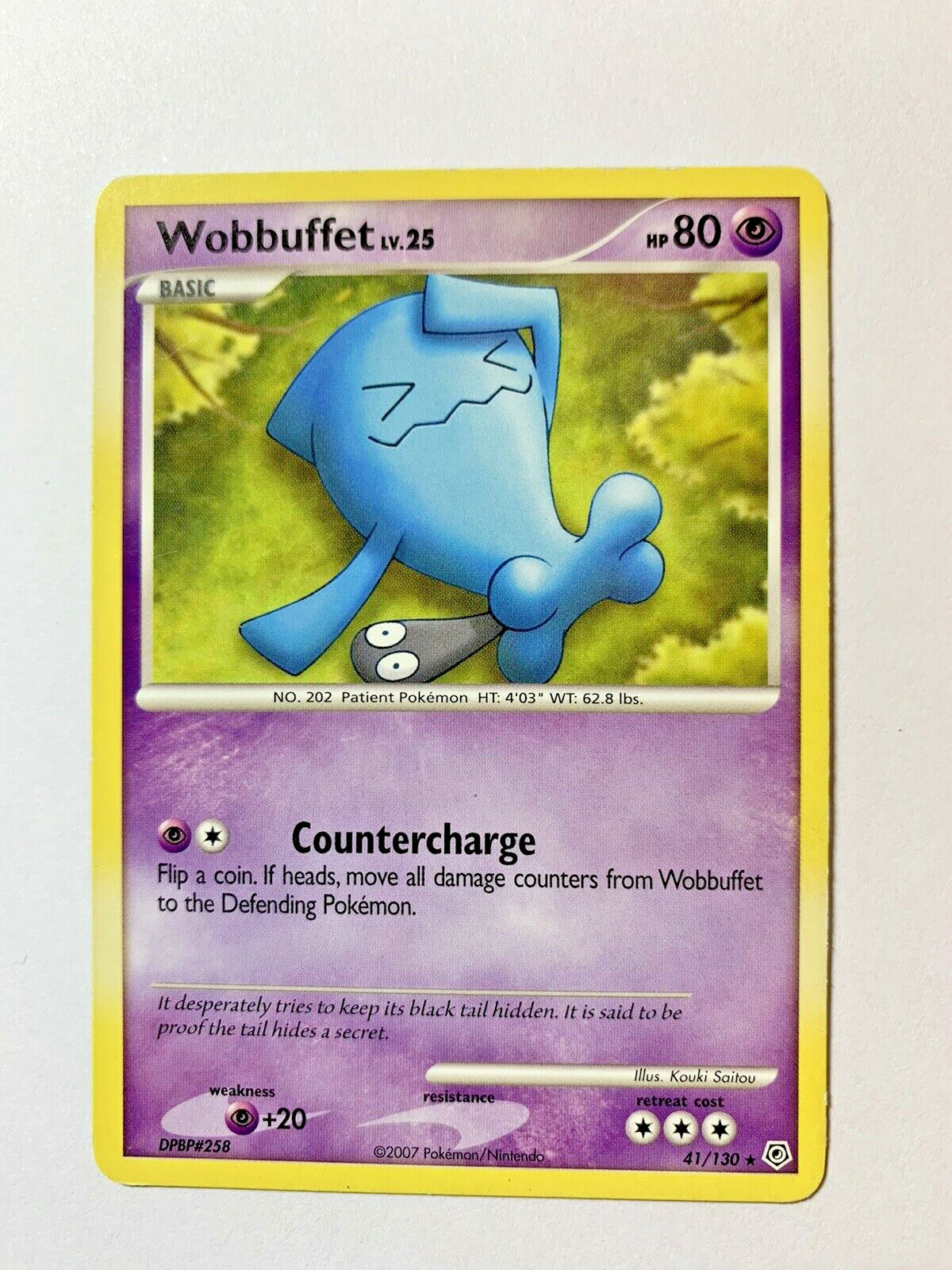 WOBBUFFET - Diamond & Pearl - 41/130 - *RARE* - Pokemon Card - 2007 - EXC-NM