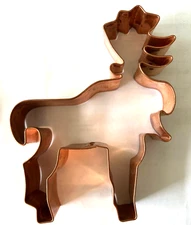 Large 6.5" MOOSE Silhouette Great Heavy Quality Copper Cookie Cutter