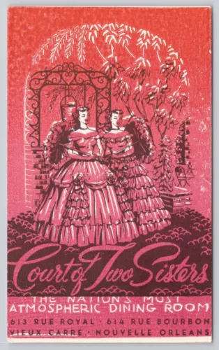 Court of Two Sisters Atmospheric Dining Room New Orleans LA Louisiana Postcard