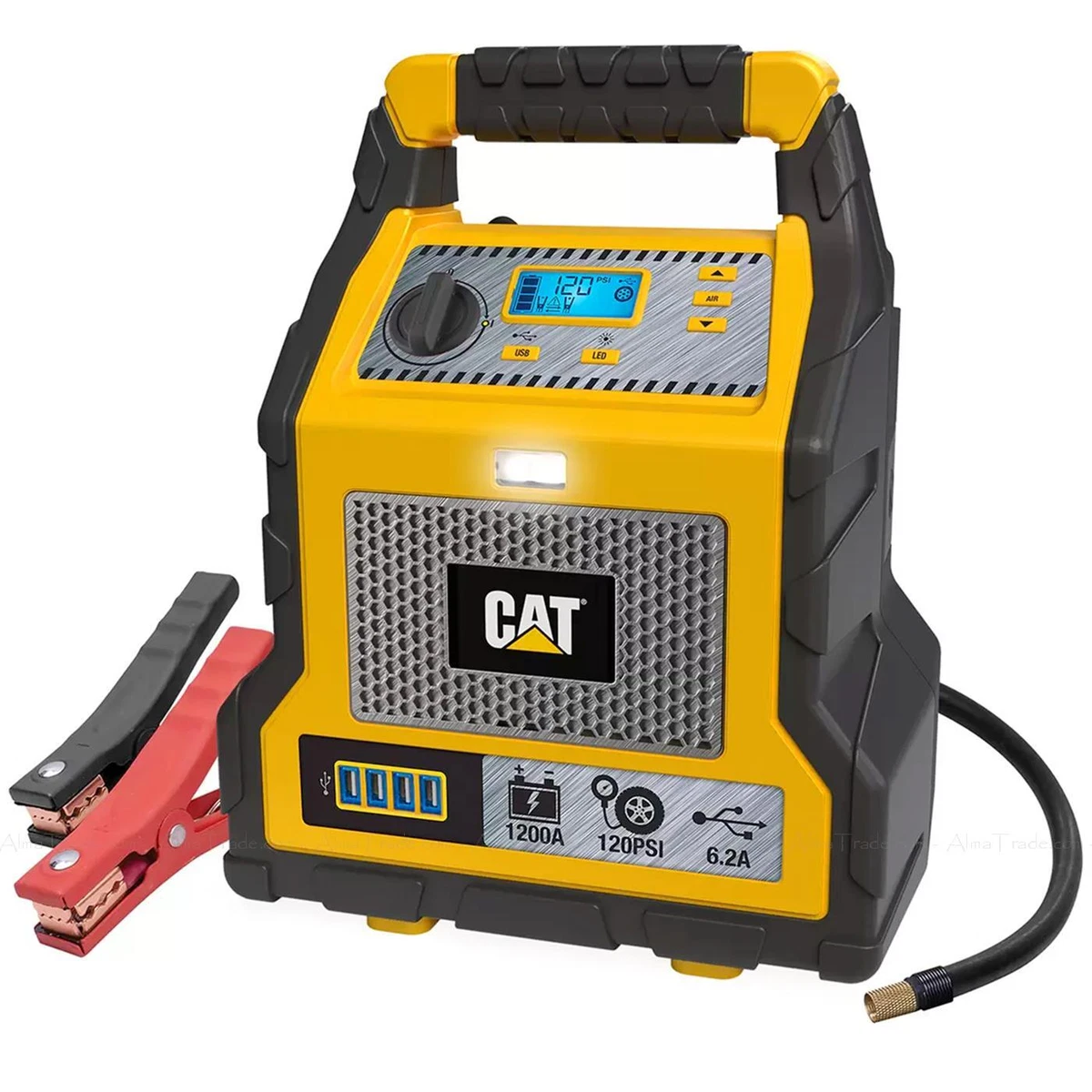 CAT 1000Peak Amp Professional Portable Car Power Jump Starter+Air  Compressor+USB