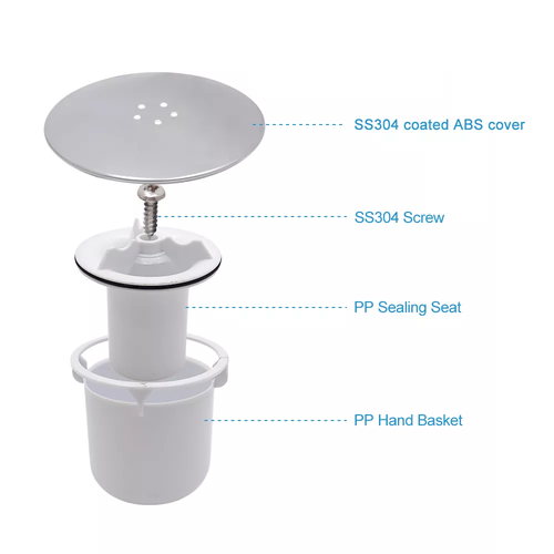 UK Shower Drain Trap Cover Shower Plughole Cover Plug Drain