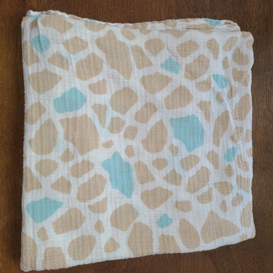Manta Aden Anais Algodón Muselina Jirafa Estampado Animal Bebé Recibiendo Foto 2 de 3