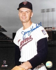 * JERRY KINDALL * signed 8x10 photo * MINNESOTA TWINS * COA * 1