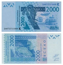 West African States (Senegal) 2000 Francs (2024) - Groupers/p716Kx, B122Kz UNC