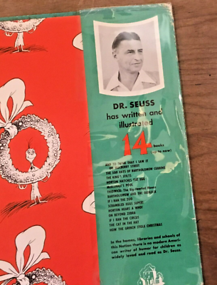 Vintage Book How the Grinch Stole Christmas by Dr. Seuss c1957