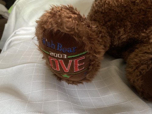 Gund Jumbo 2003 Wish Bear (LOVE) edición limitada 28 pulgadas - Imagen 8 de 12