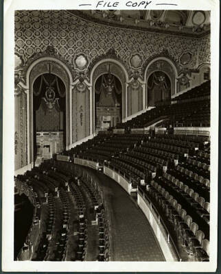 Interior View Of Paramount Theatre In New York City Old Historic Photo