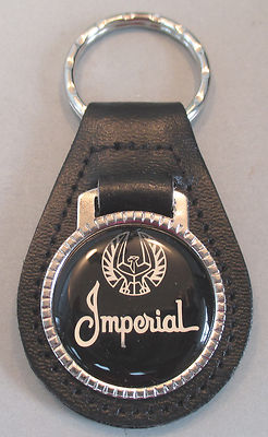 Chrome IMPERIAL Chrysler Eagle #3364 Leather Key Ring 1926 1927 1928 1929 1930