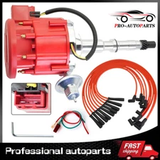 HEI DISTRIBUTOR + RED Plug Wires for AMC/JEEP 1967-1990 290 304 360 390 401 USA