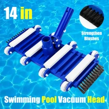 Flexible Pool Vacuum Head Cleaner 14 Inch Weighted Pool with Wheels Side Brush