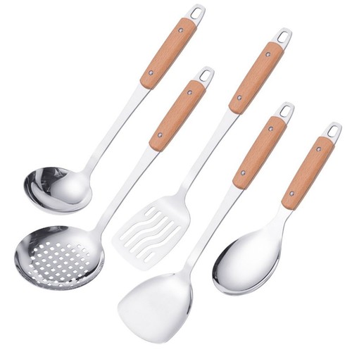 Stainless Steel Cooking Utensil Heat Proof Slotted Rice Ladle Cooking Tools - Picture 9 of 14