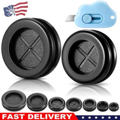 #ad 52Pcs Rubber Plug Hole Grommet Kit Double Sided Electrical Firewall Gasket Kit $12.99