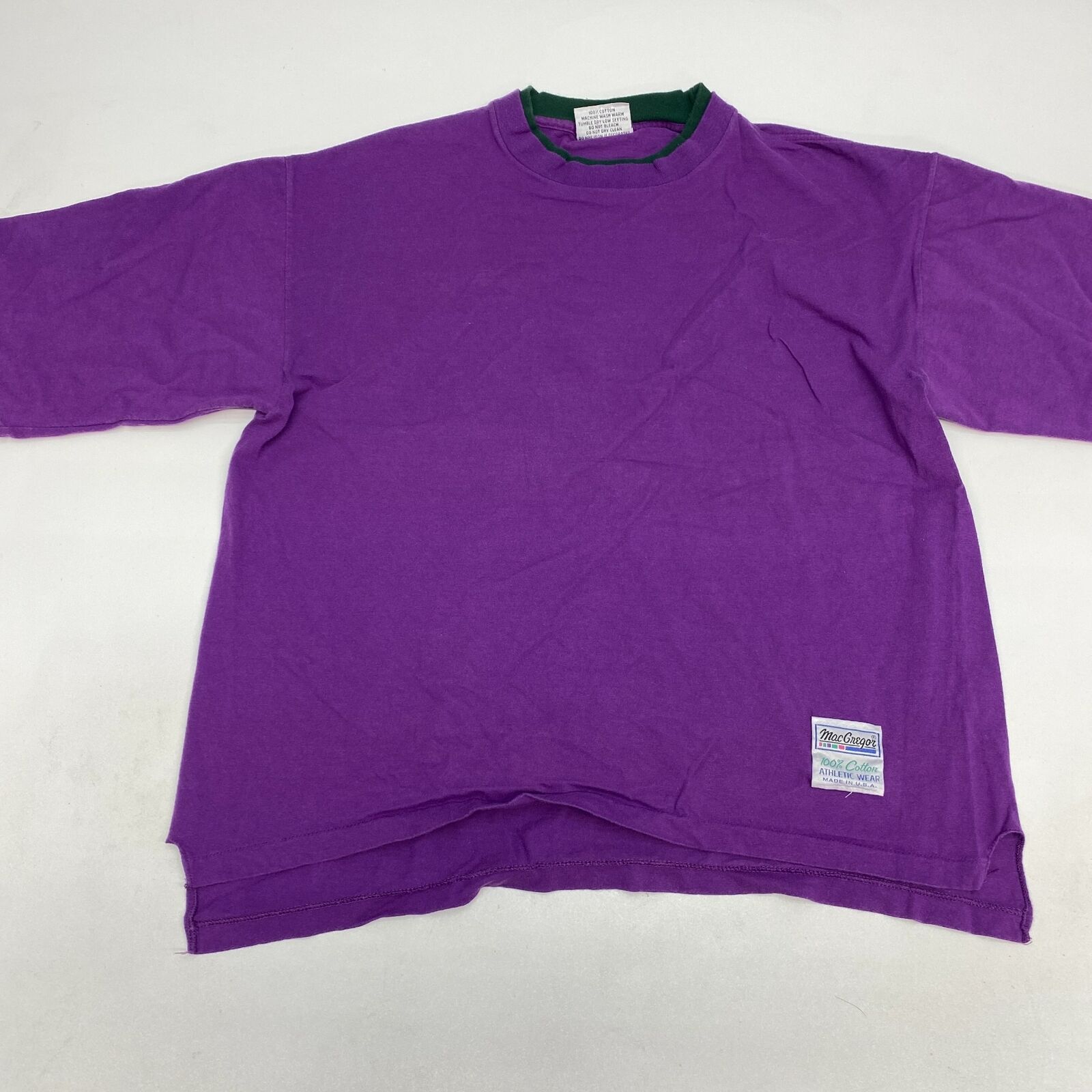 Mac Gregor Athletic Wear T Shirt Men's XL Short Sleeve Purple Cr