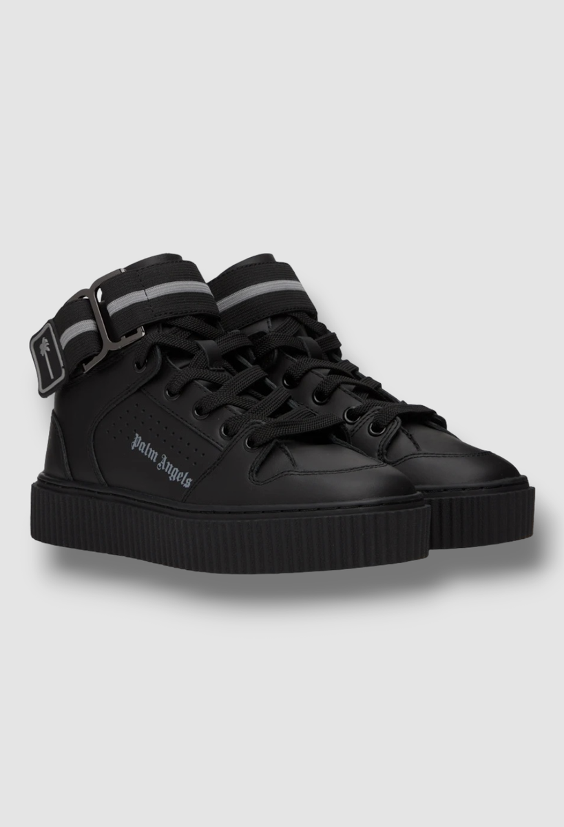 スニーカー PALM ANGELS Woman Sneakers Black PWIA063S25LEA002 1001 $676 Palm Angels Women's Black Palm 1 High Top Sneaker Shoes
