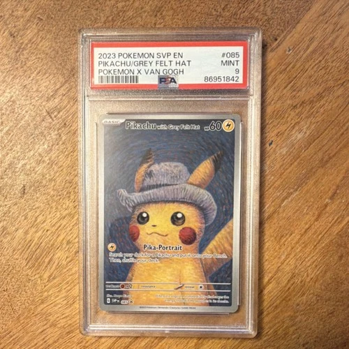 Pokémon 2023 Pikachu with Grey Felt Hat #85 Full Art Promo PSA 9 English