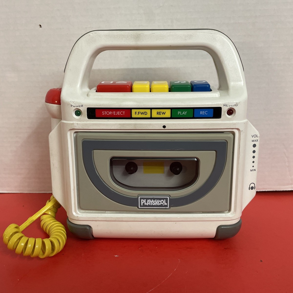 Vintage 1990 Playskool Cassette Tape Player Recorder Microphone