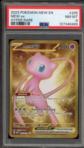 Pokemon Mew ex 151 MEW EN Hyper Rare #205 PSA 8