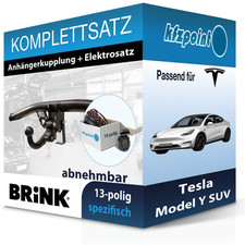 Für Tesla Model Y SUV 19-25 BRINK Anhängerkupplung abnehmbar + 13polig E-Satz