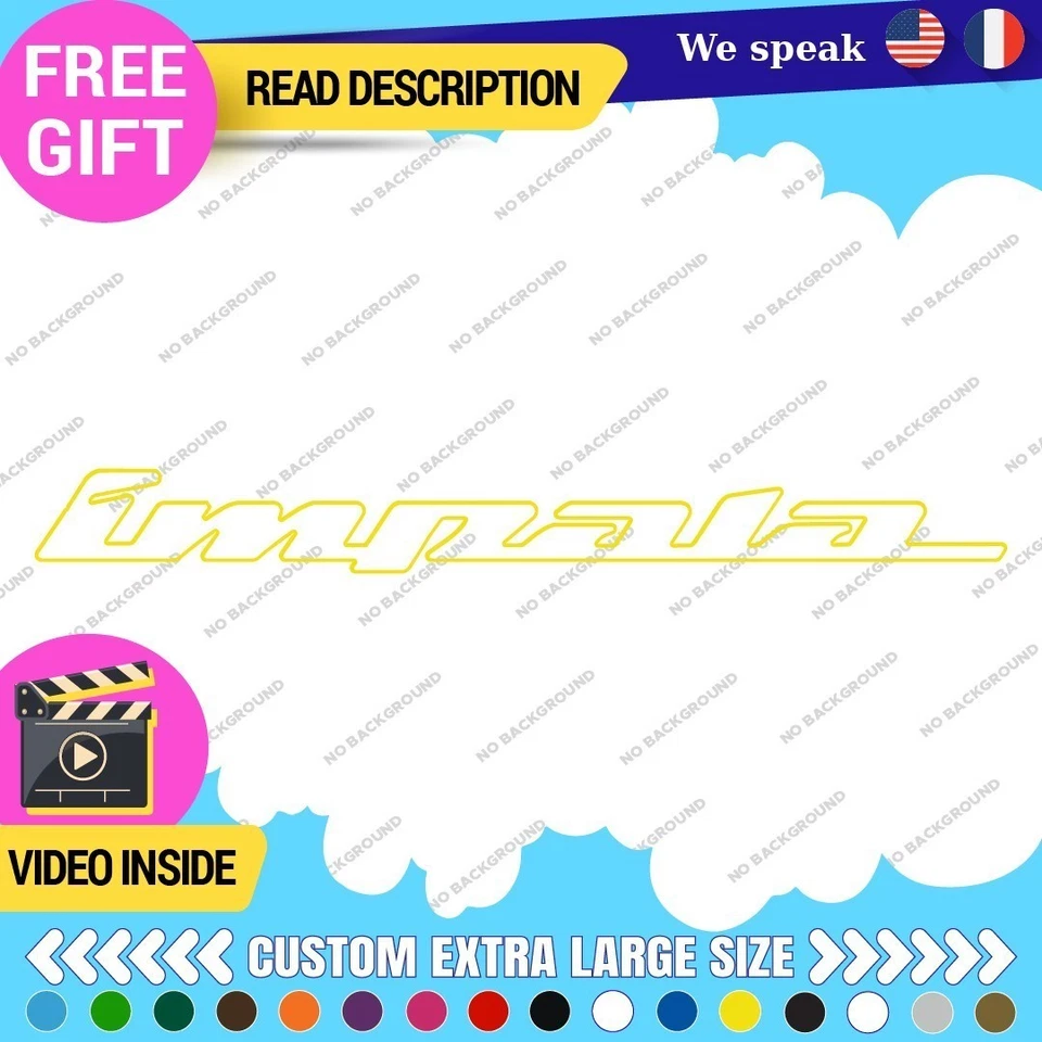 Fits Large Impala Chevrolet Decal Sticker Vinyl Chevy Silverado Old Bowtie Tail Foto 4 de 4