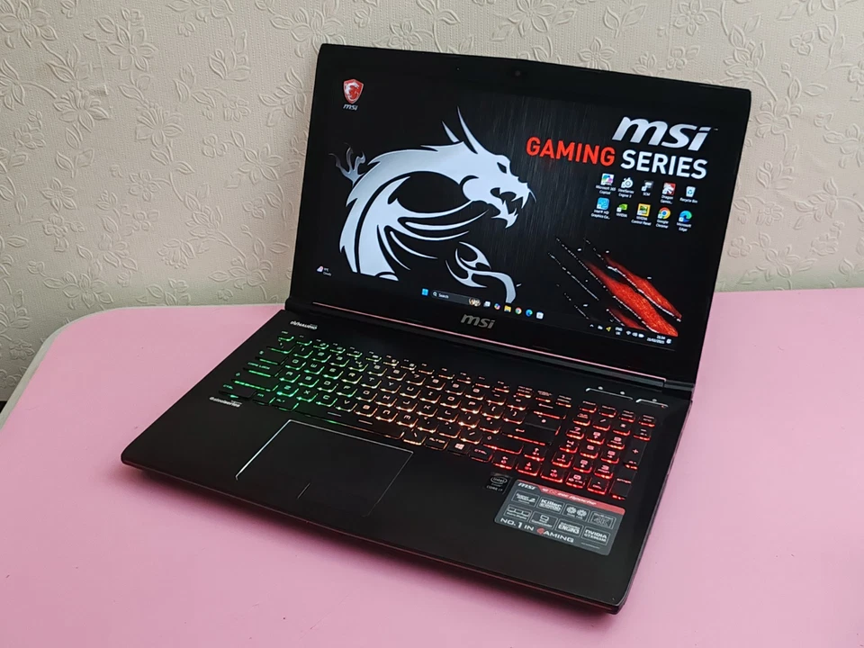 Gaming Laptop MSI i7 250GB M.2 SSD 500GB HDD 16GB DDR4 RAM VR Ready - Image 3 of 4