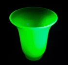 Murano Signed Cenedese Art Glass Uranium Bell Shaped Multi Purpose Holder 1960s