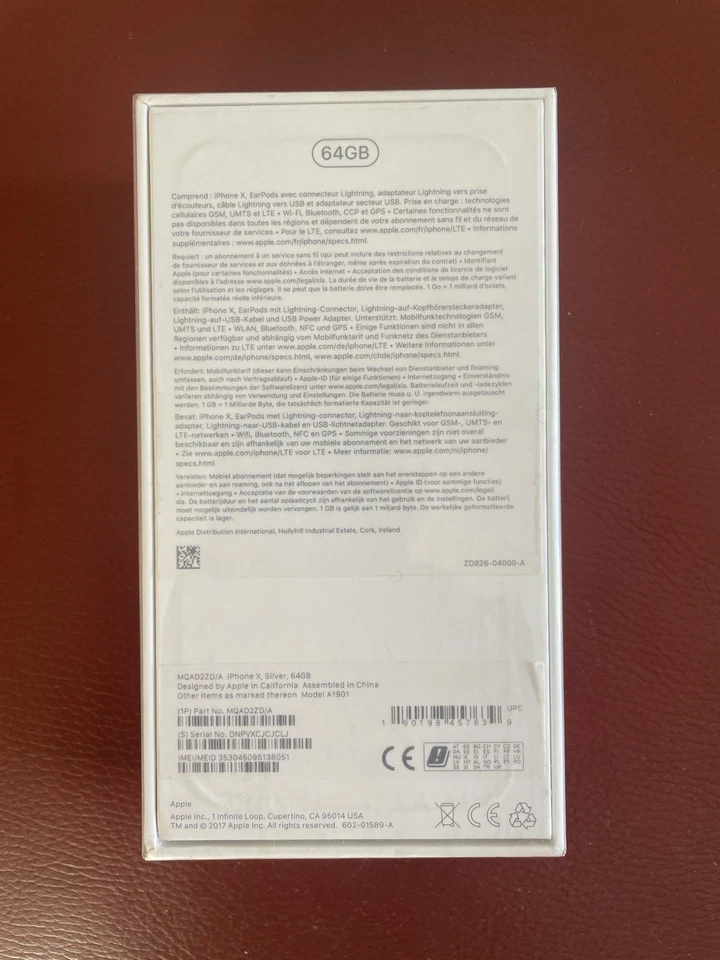 Apple iPhone XS - 64GB - Argento (Sbloccato) - Immagine 3 di 3