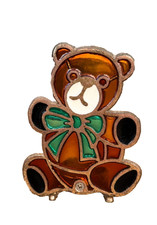 Stained Glass Teddy Bear Night Light