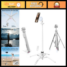 60" Magnetic Phone Tripod  Selfie Stick - Auto Open Extendable Stand