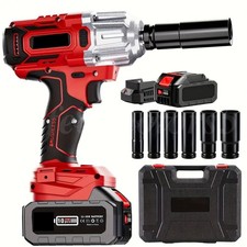 1300nm Cordless Impact Wrench 960ft-lbs 12 Battery Impact Gun 1x 4.0ah Battery