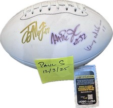 Terry McLaurin Magic Johnson Doug Williams Signed Commanders Football JSA COA