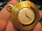 1960's 52mm Gubelin World Time pocket watch ticks