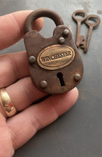 Winchester Lock Padlock Keys x2 Home Work Decoration US Western Wyatt Earp GIFT
