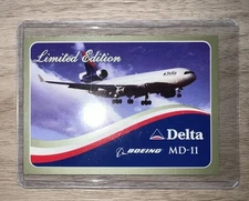 DELTA AIR LINES PILOT TRADING CARD 1 MCDONNELL DOUGLAS MD-11 CARD 2003 RARE!