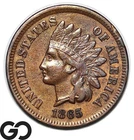 1865 Indian Head Cent Penny, Choice AU