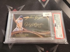 PSA 7 Roberto Alomar Auto 2014 Topps Five Star Golden Graphs Autograph 8/25