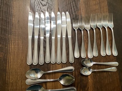 Gibson Stainless Flatware Outlined 20 PCs Looks Unused Estate Sale Find Pattern?