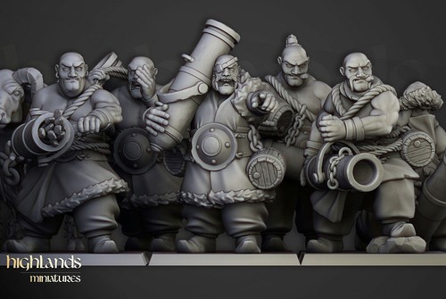Highland Miniatures Khazarian Gunners - 3D Printed - Picture 2 of 3