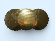 Cake Circle 8" Gold Scalloped 100ct/case