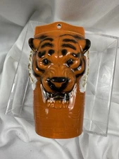 Vintage Ceramic Tiger Wall Pocket