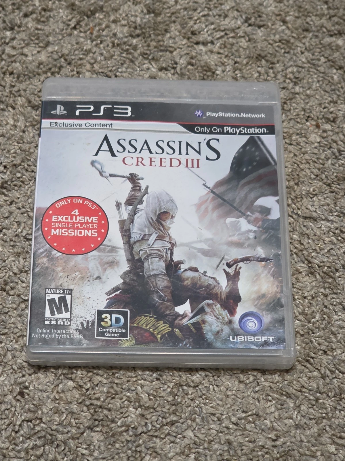 Assassin's Creed III 3 - Sony Playstation 3 PS3 - Complete In Box CIB