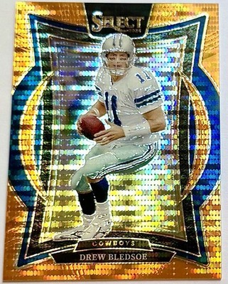 2024 Panini Select Drew Bledsoe Neon Orange Pulsar Prizm /7 Concourse #53 SSP  