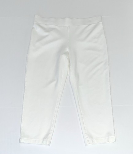 J. Jill Pure Jill White Knit High Rise Slim Leg Pants Crop Leggings Size S EUC - Picture 5 of 15