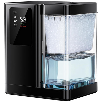 Nugget Ice Maker Countertop with 3L Detachable Water Tank and Timer Function, Pe