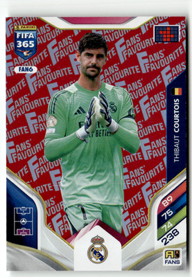 Panini Adrenalyn XL FIFA 365 2026 No. FAN6 Thibaut Courtois Fans' Favourites Red