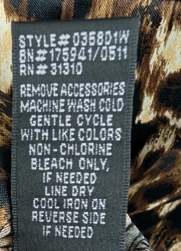 Abito ALYX stampa leopardata vestito senza maniche linea A nuovo con etichetta taglia 14 senza cintura