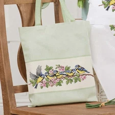 Craftways® Blue Finches Tote Counted Cross-Stitch Kit