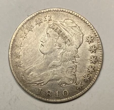 1810 Bust Half .50. Net Graded Choice Fine, Hairlined. 