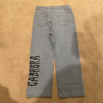 Jujutsu Kaisen Anime Jeans 32 x 26 DTF Screen Printed Denim | eBay