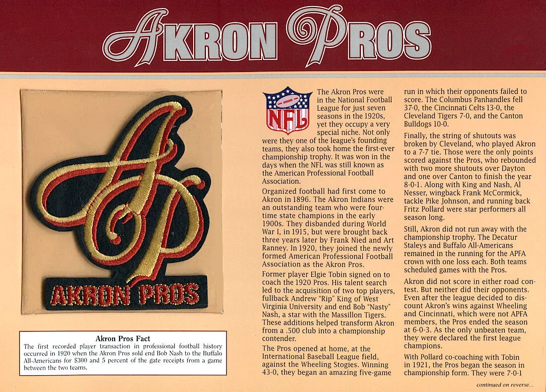Akron hotsell pros jersey