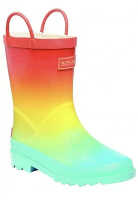 Neu Mädchen Regatta Minnow Junior Welly Gummistiefel Rainbow UVP30 
